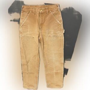 Carhartt Brown Original Fit Heavy duty Union Made Carpenters Workwear Pants 29W
